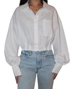 Cropped Button Up Blouse