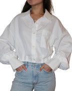 Cropped Button Up Blouse