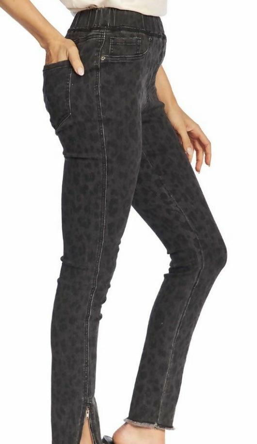 Women's Black Leopard jeans by Mudpie