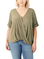 Crepe Criss-Cross Blouse