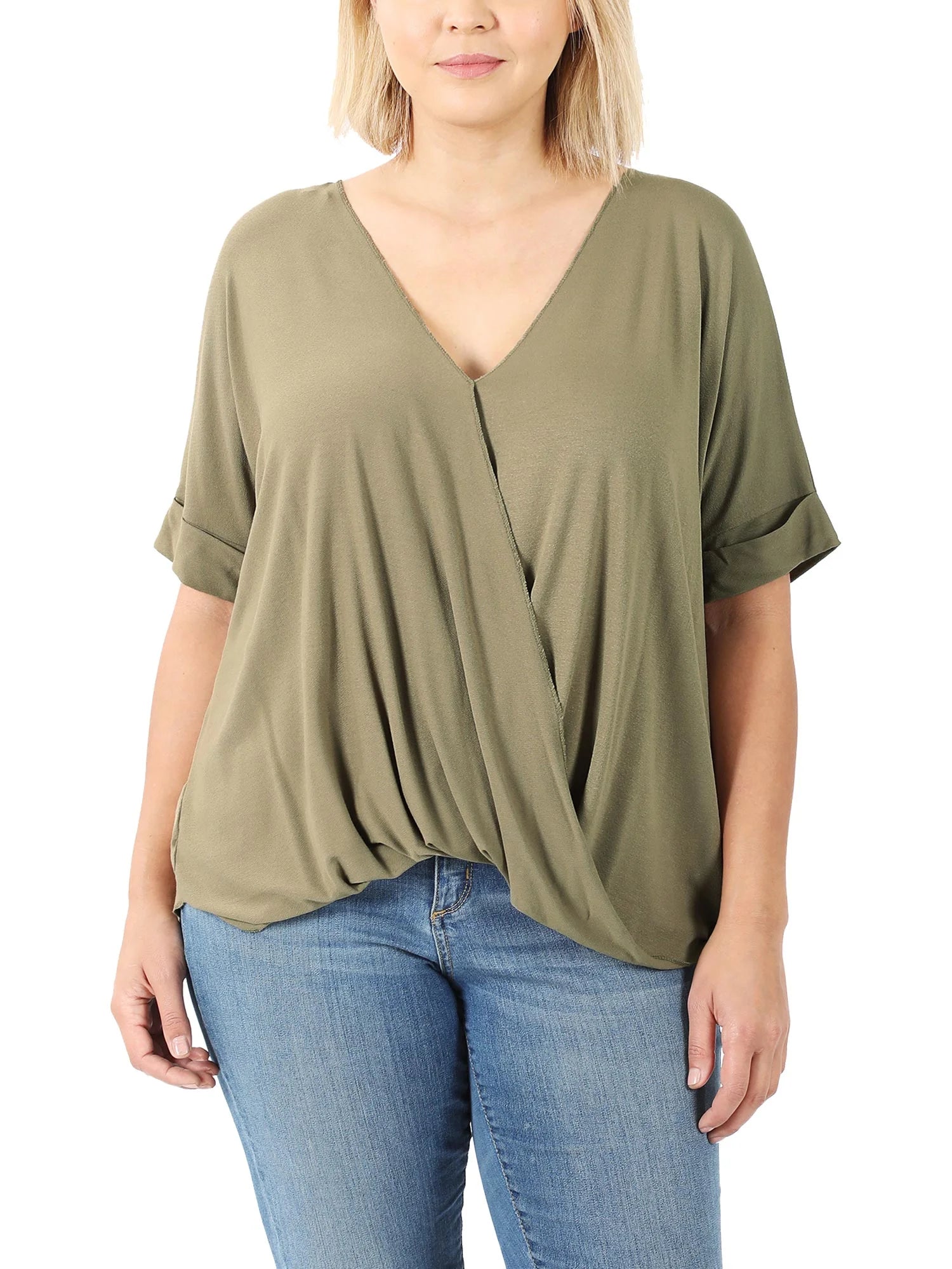 Crepe Criss-Cross Blouse